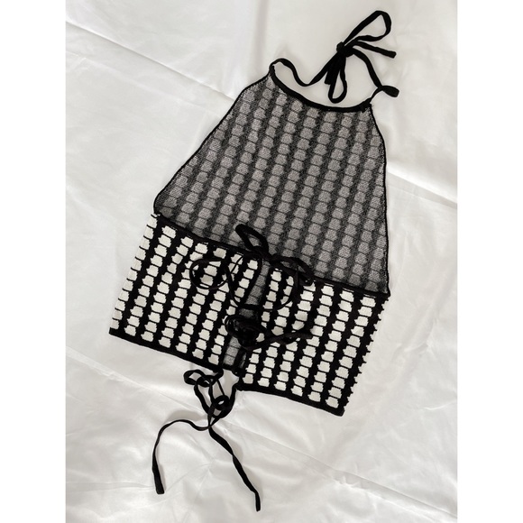 Tie Back Crop Knit Top - Picture 2 of 2